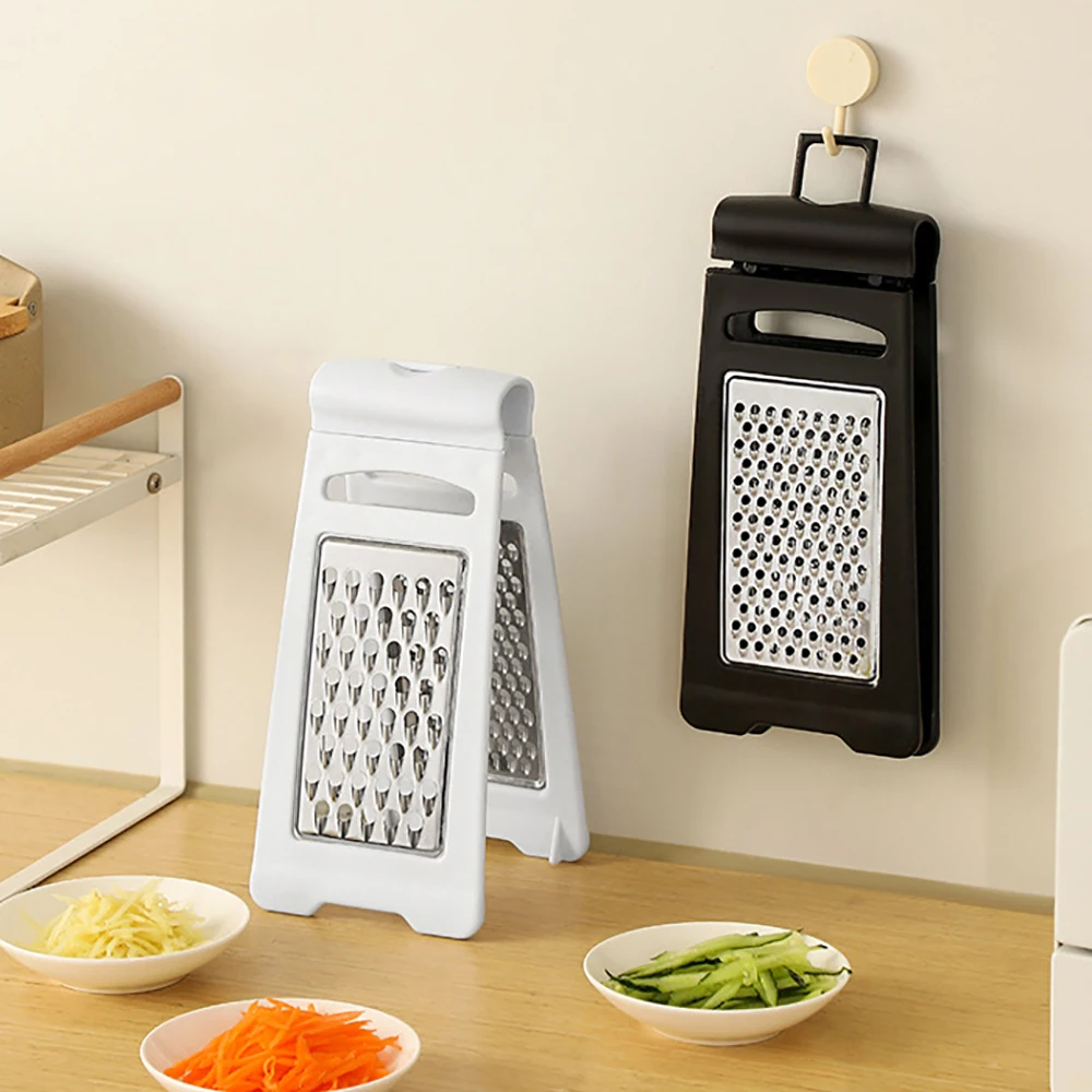 Foldable Stainless Steel Box Cheese Grater Handheld 2 Sided Ginger Shredder Vegetable Fruit Ginger Cutter Kitchen Accessories