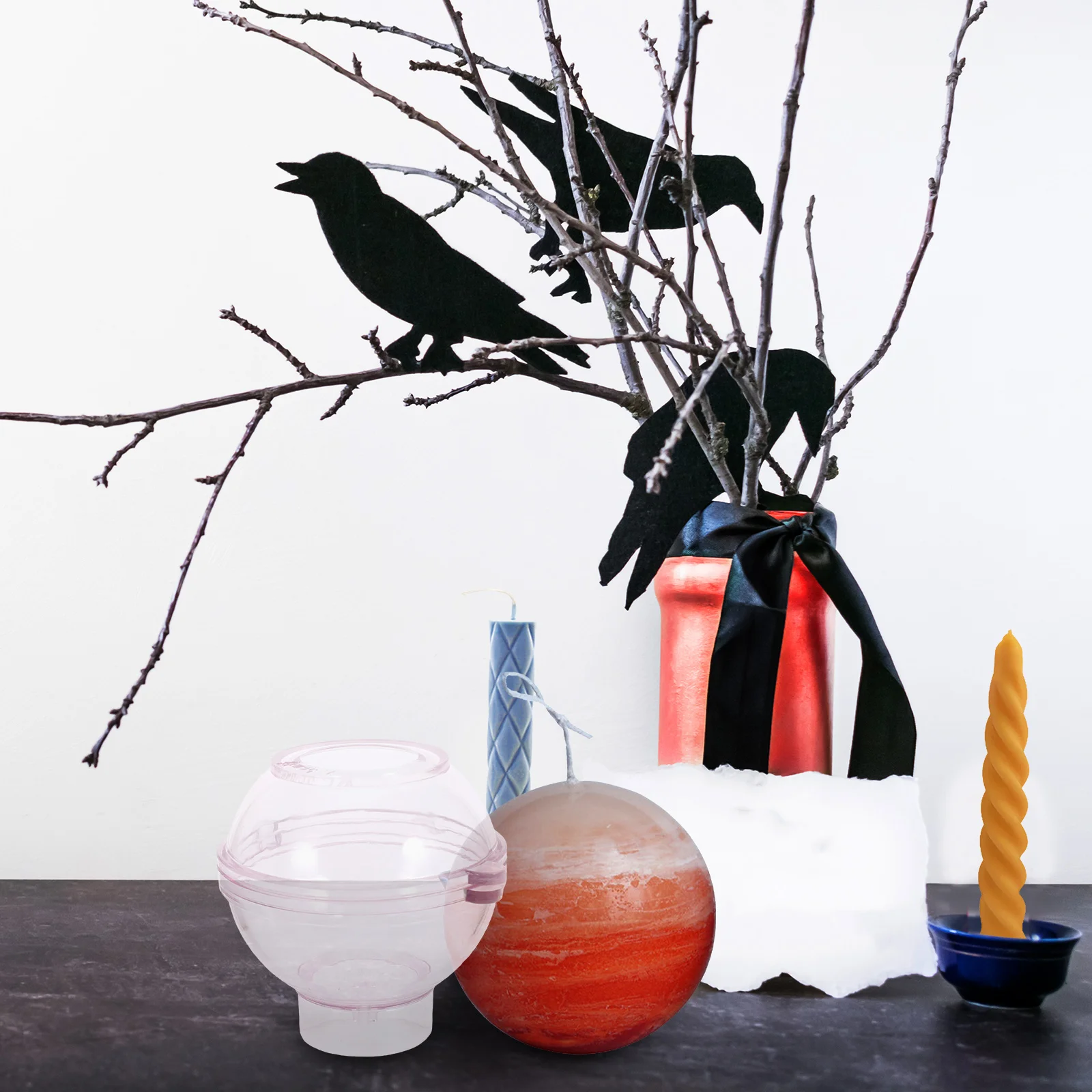 

Mold Shaping Container Creative Shape Spherical Making Equipment Gift Candlle Ball Environmental Friendly DIY