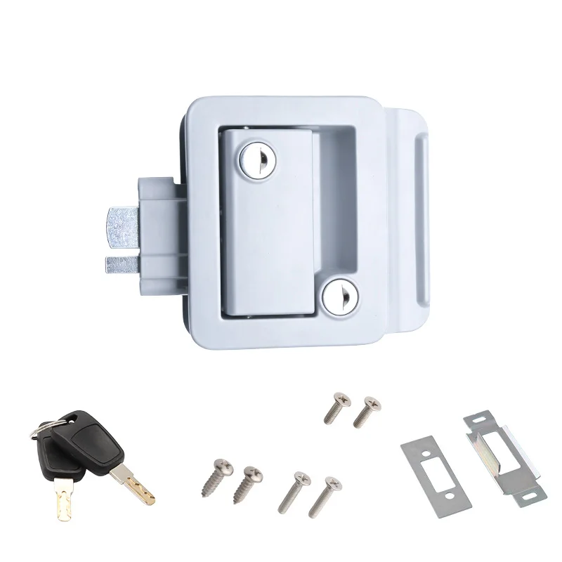 Black RV Door Lock Replacement Upgraded RV Door Latch with Paddle  For Paddle Deadbolt Fits Camper Travel Trailer Horse
