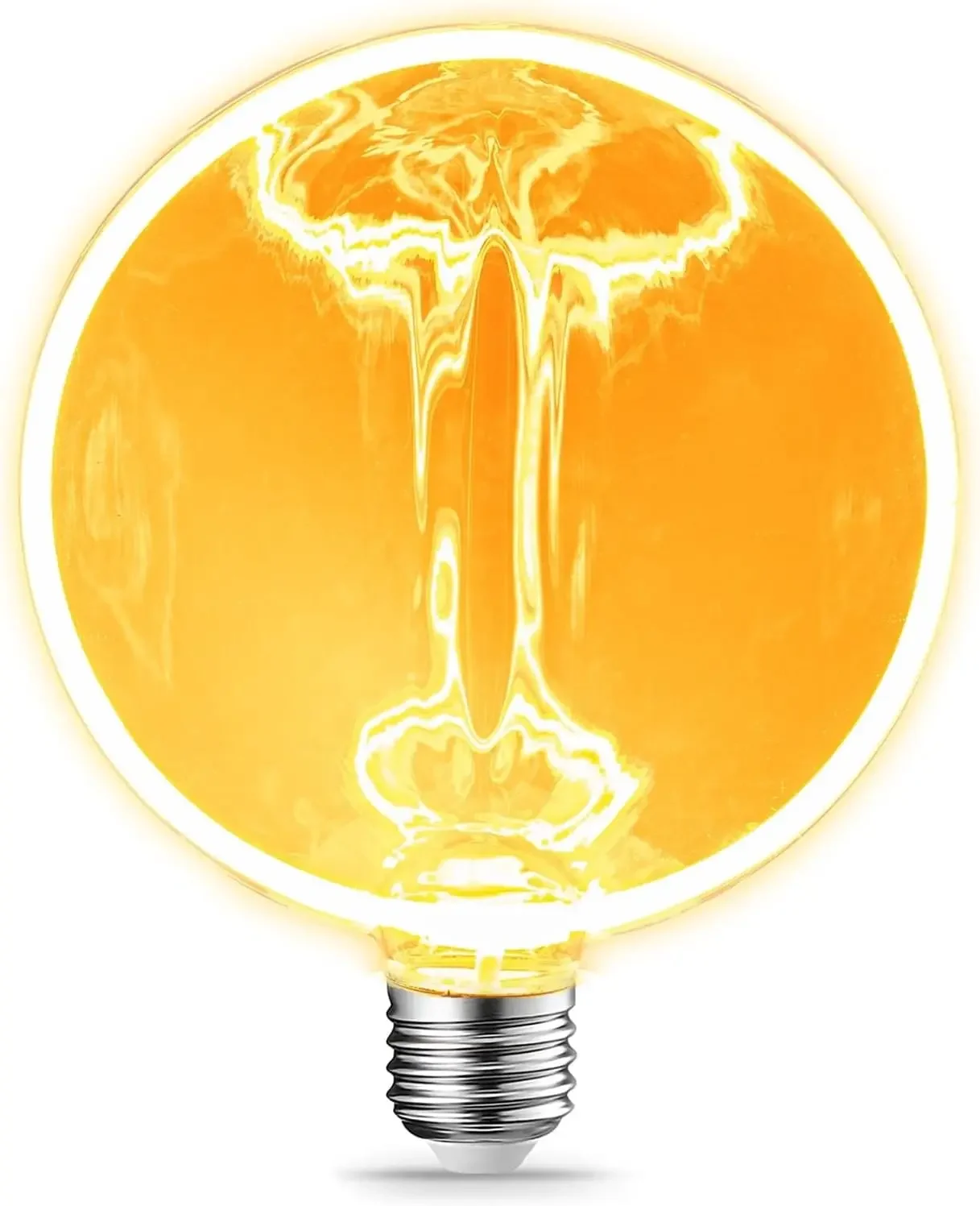 Dimmable Vintage Edison LED Bulb, 4W 40W Equivalent, Amber Glass, E26 Base