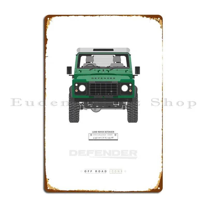 Defender Color 3 Metal Sign Wall Decor Garage Decoration Custom Printed Plaques Tin Sign Poster