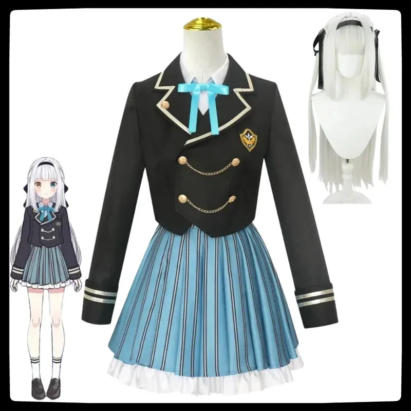 

Kagura Mea Cosplay Costume Wig School Uniform JK Sailor Dress Suit ACGN Costumes