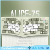Feker Alice75 CNC Mechanical Keyboard Hand Support Aluminum Block Ergonomic 3 ° Slope Wireless Bluetooth Office Game Keyboard