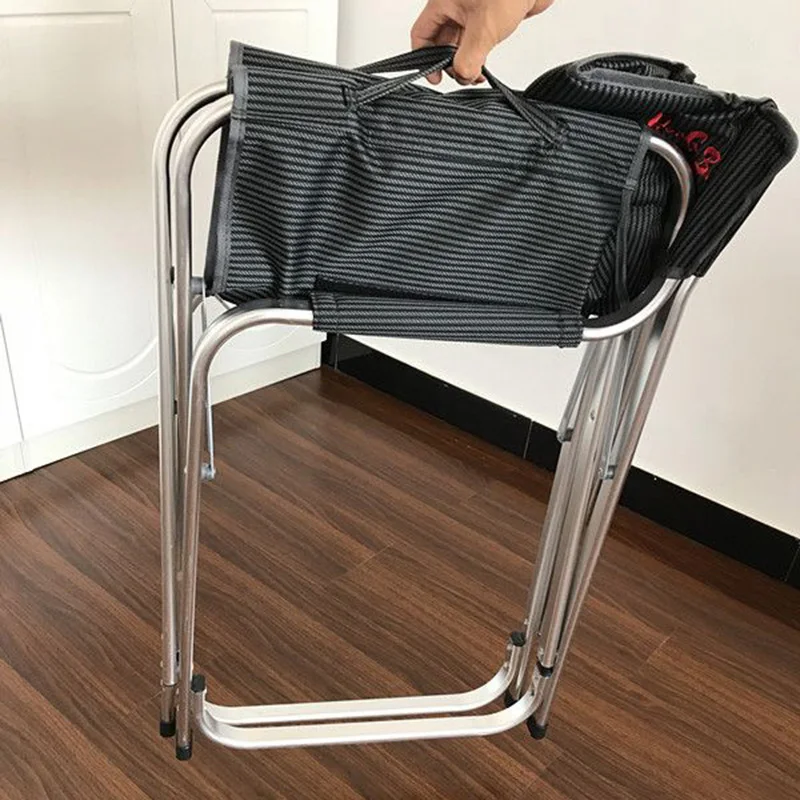 Folding Chair Outdoors Fishing Chairs Film Crew Shooting Director Chair Minimalist Portable Makeup Chairs Aluminum Alloy Bracket