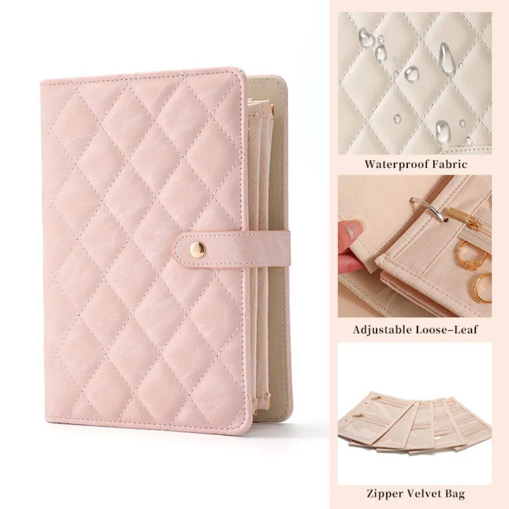 

Waterproof Jewelry Storage Book Partition Portable Necklace Binder Loose Leaf Detachable Jewelry Packaging Brochure Gift