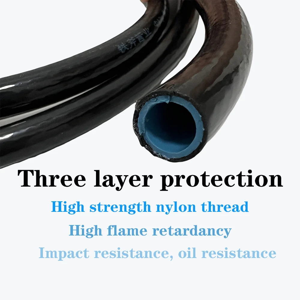 5~25mmBlack/Blue Core Double-layer Fuel Pipe Resin Wire-clamping Oil-resistant Diesel Oil Gasoline Hose Rubber Fuel Tube