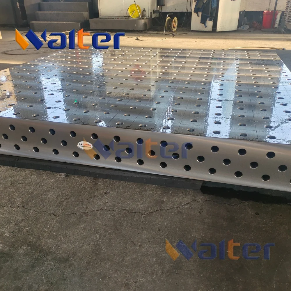 3D Welding Table Steel Platform Cast Iron Design D28 D16 Nitrided Option Easy to Operate V Block Bolts Fixture CE ISO Certified
