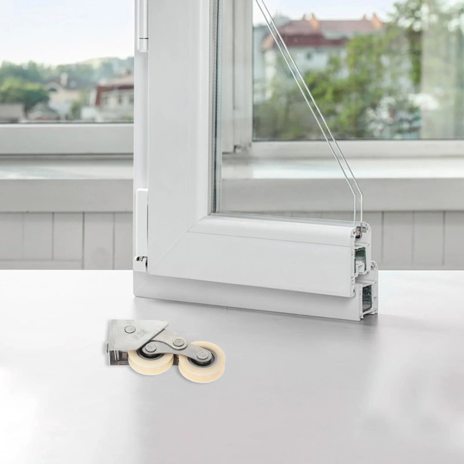 

Stainless Steel Sliding Door Roller Durable Smooth Effortless Movement Easy Install Compatible Various Doors Windows Residential