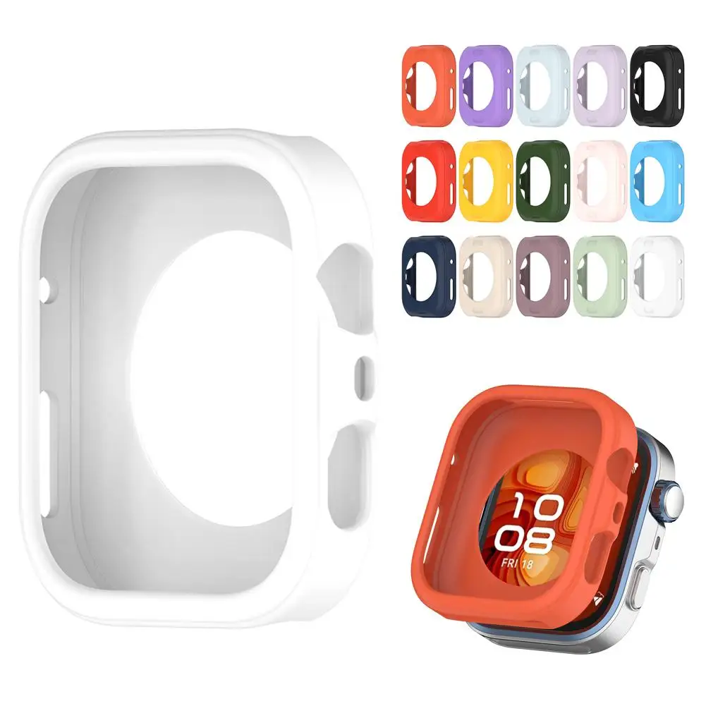 

Silicone Protective Case for HUAWEI Fit 4 & Fit 4 Pro Smart Watch Cover Soft Half Coverage Protective Watch Case Cover E2L0