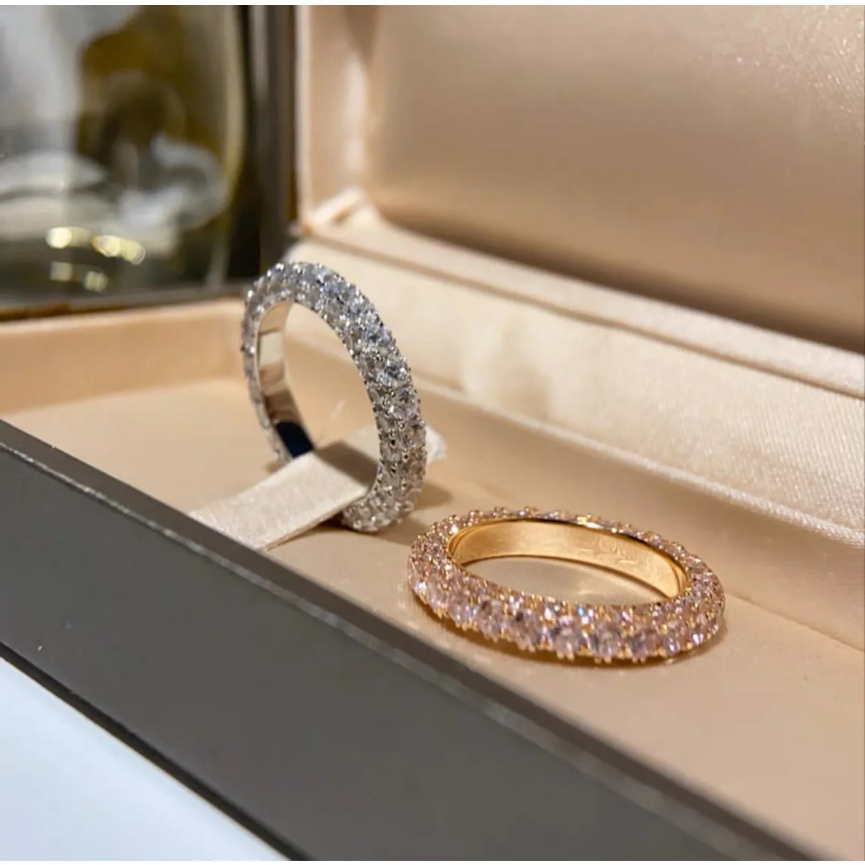 Romantic Lovers Lab Diamond Ring 925 Sterling Silver Party Wedding Band Rings for Women Men Promise Engagement Jewelry Gift