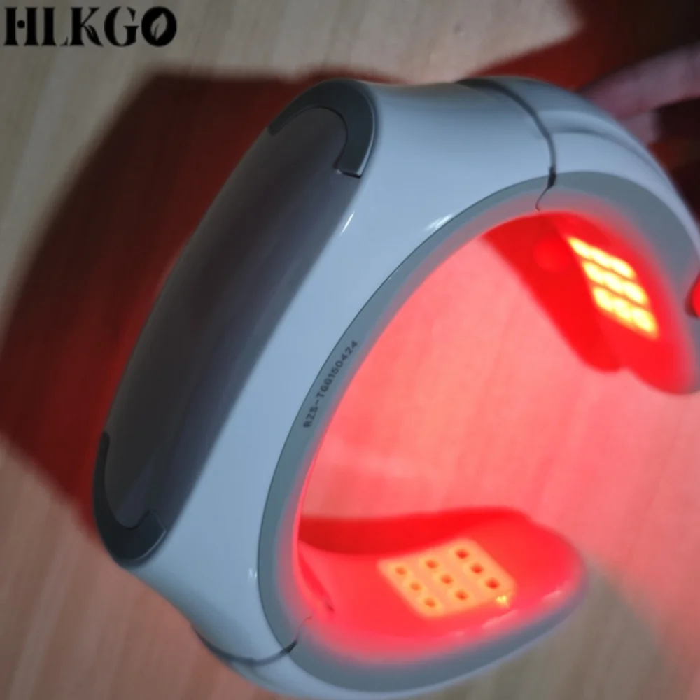 Cervical Spondylosis Professional Therapy Device，LED Light & Heating Pad Neck Massager for Pain Relief and Stiffness Reduction