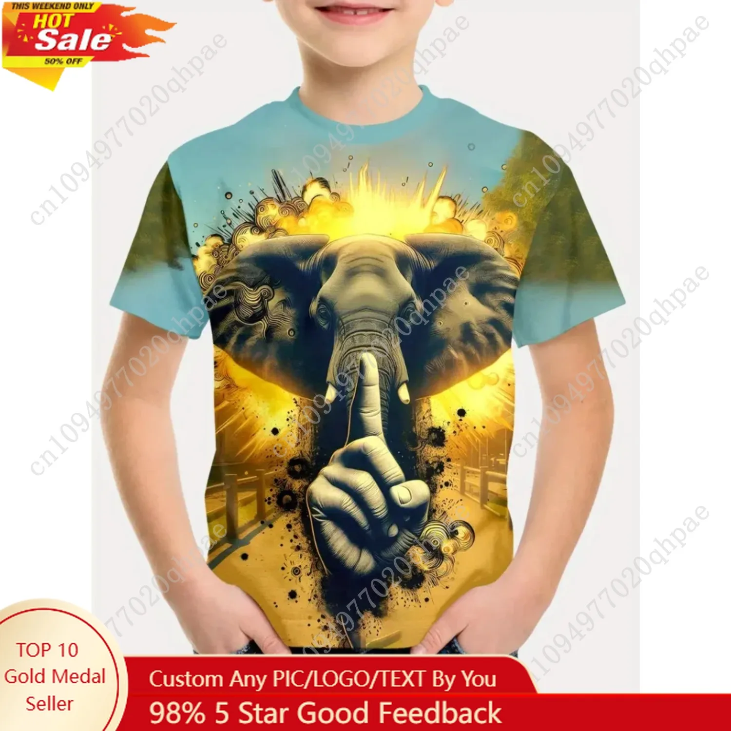 

Boys' T-Shirt Fashion Dinosaur 2025 Kids Clothes Animal 3D Printed Tops Short Sleeve Boys Clothing Comfortable Children T-Shirt