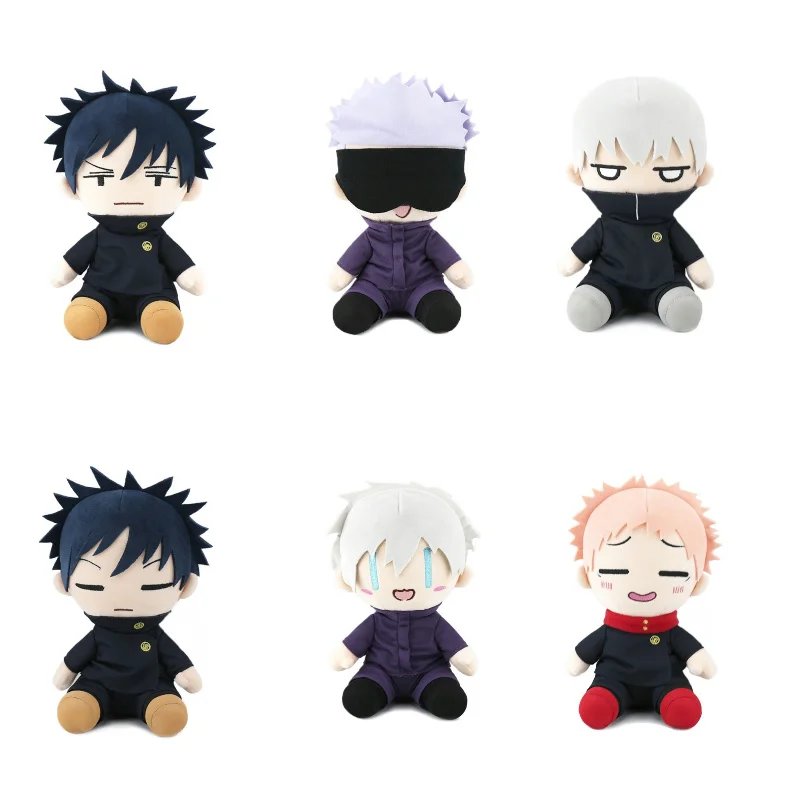 23cm New Jujutsu Kaisen  Anime Plush Toys Satoru Gojo Yuji Cartoon Cute Stuffed Dolls Pendant  Pillow Kids Birthday Gifts