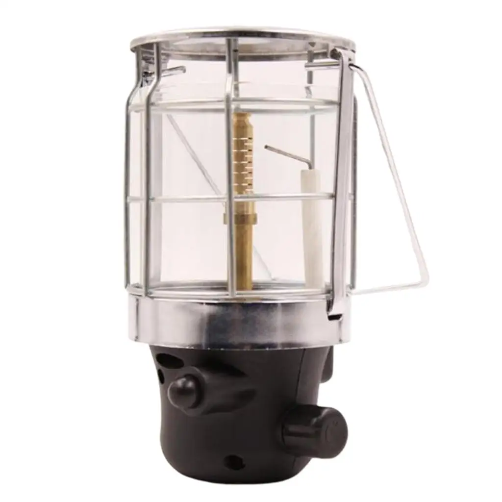 Outdoor Camping Gas Lantern Adjustable Double Mantle Torch Light Portable Brass Lamp for Tent Hiking and Climbing