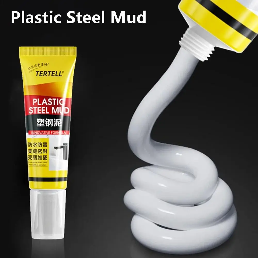 1Pcs Durable White Plastic Steel Mud Waterproof Mildew Proof Epoxy Paste 120ml Caulking Glue Kitchen Sink Dedicated