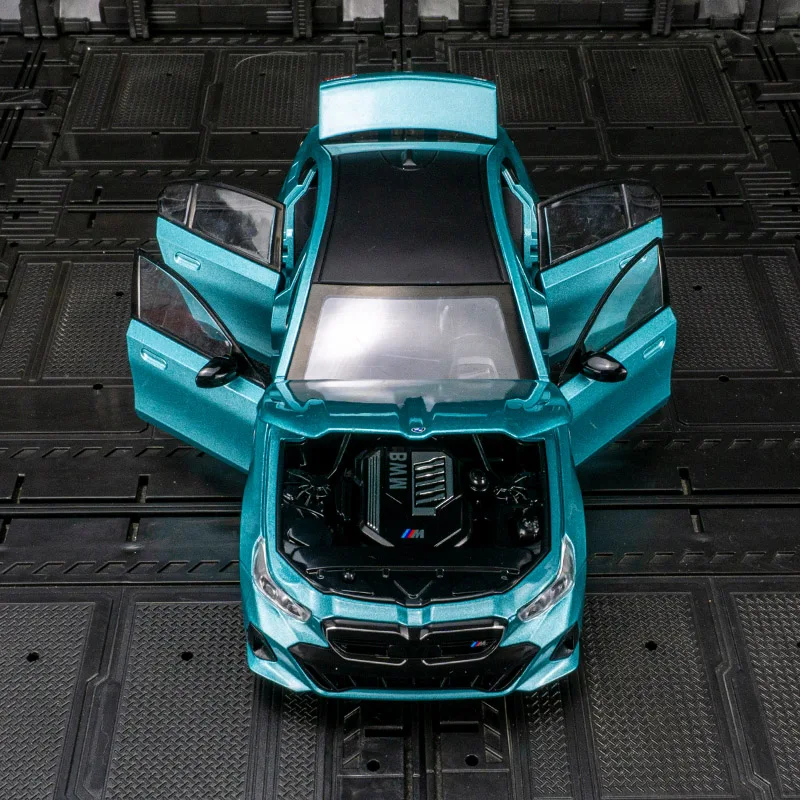 Simulación 1:24, modelo de sedán de lujo de aleación BMW I5, decoración de coche, puertas y capó de motor, maletero se puede abrir