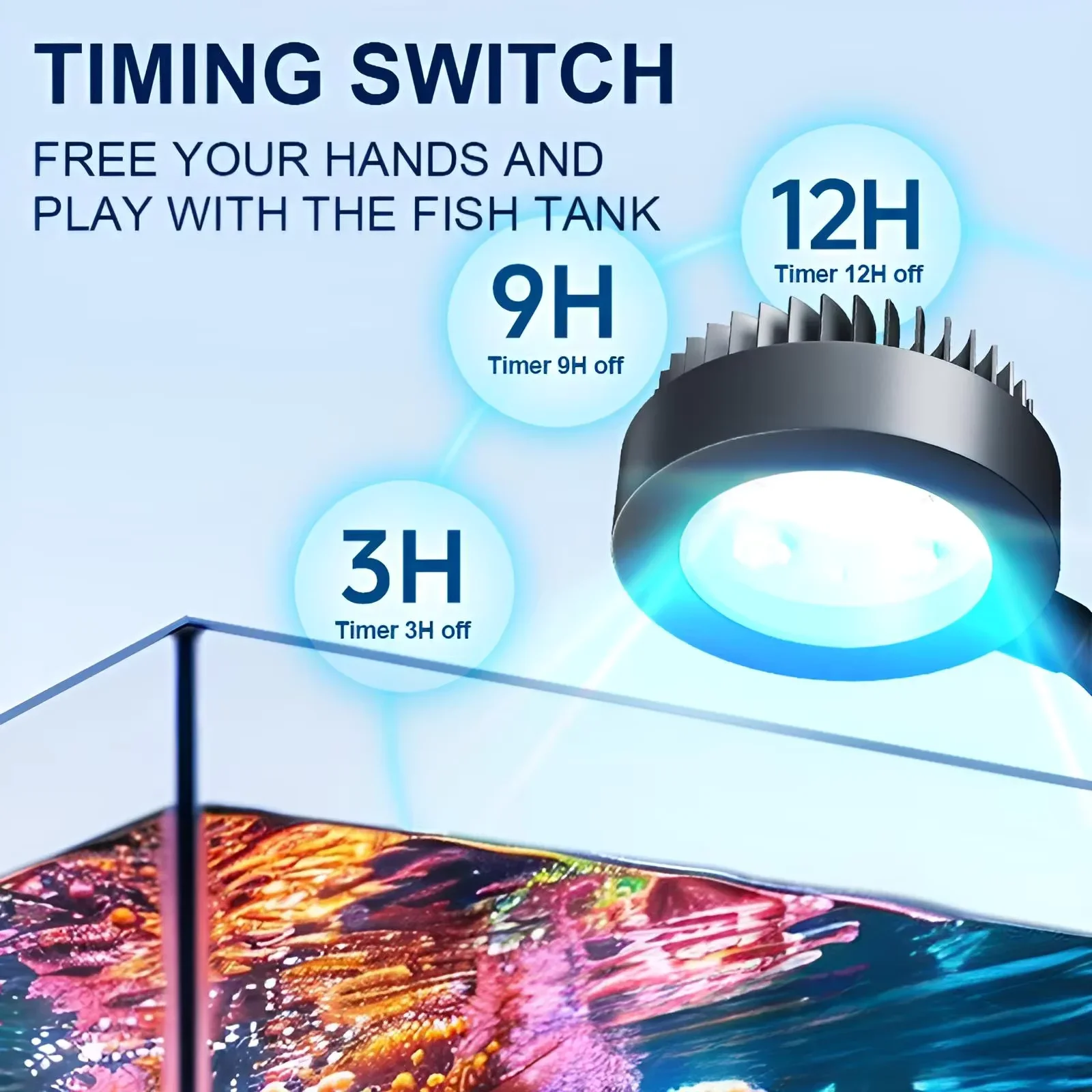 LED المشبك ضوء لخزان الأسماك حوض السمك Led الطيف الكامل مصابيح مقاومة للماء 5.2 واط الزينة حوض السمك الصغيرة النباتات المائية الإضاءة