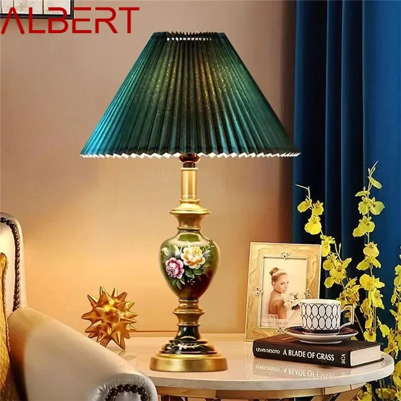 ALBERT Amerikaanse retro tafellamp Franse luxe woonkamer studeervilla hotelslaapkamer LED-nachtkastje bureaulamp