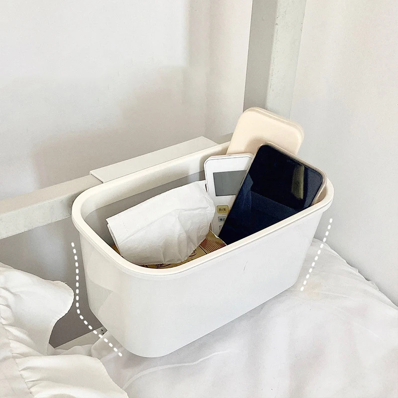 1pcs Bedside Hanging Basket Shelf Large Capacity Crib Storage Baby Diaper Bag Fence Table Box Home Baby Bedside Hanging Basket