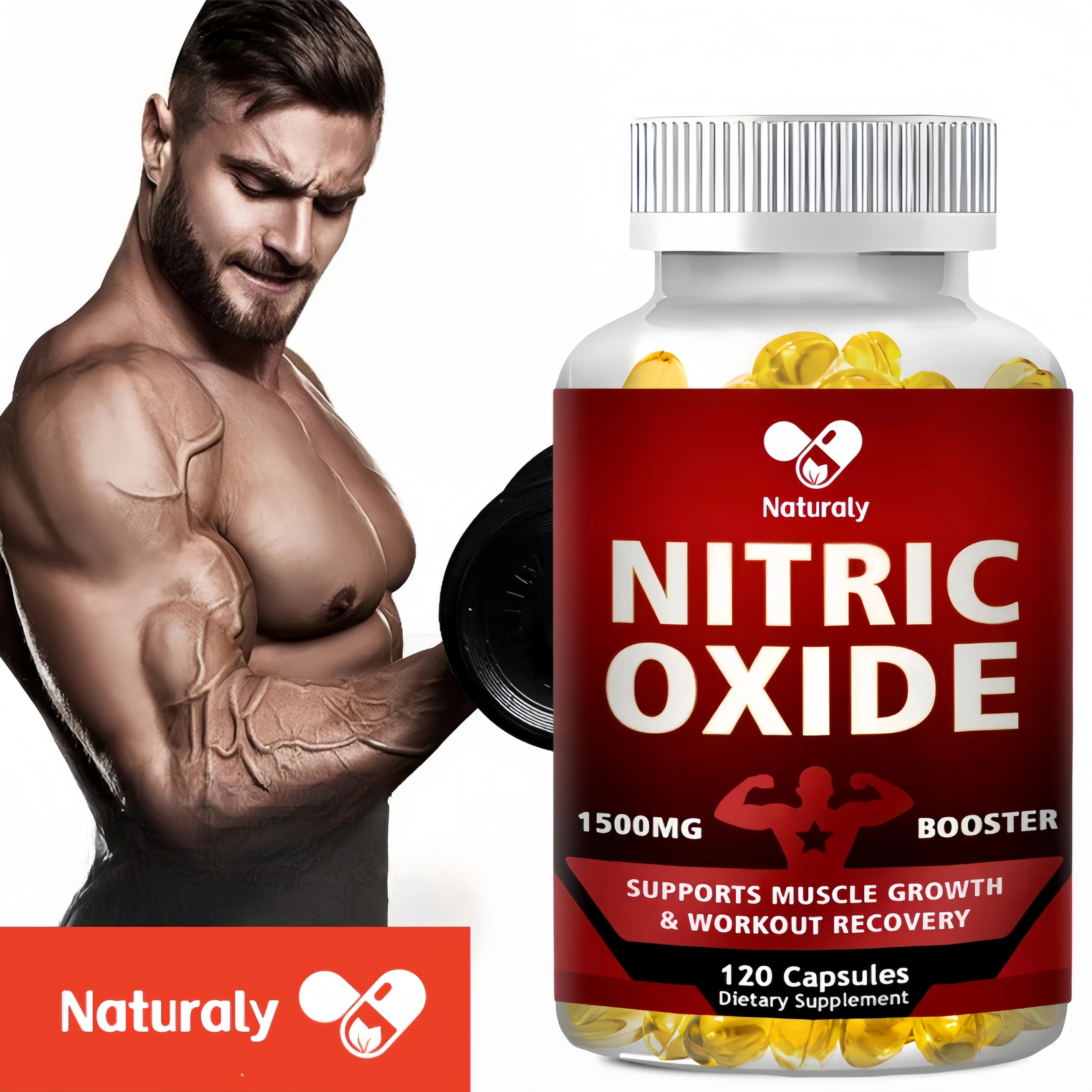 Super Nitric Oxide -L Arginine Strength-Helps Improve Workout Performance-Muscle Growth & Strengthening, Physical Fitness