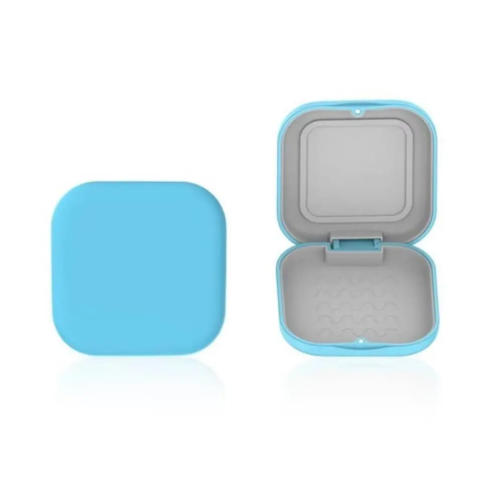 Portable Square Invisible Retainer Box Mini with Mirror Braces Box Portable Magnetic Retainer Storage Box Orthodontics Care