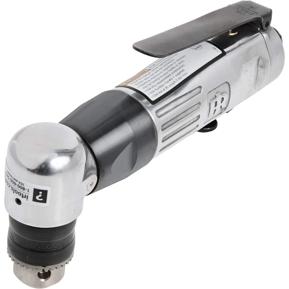 리버시블 에어 앵글 드릴 3/8 표준형 1800 RPM 조용하고 내구성 있는 멀티 크래프트 척 그리스 구동 장시간 사용 가능한 도구