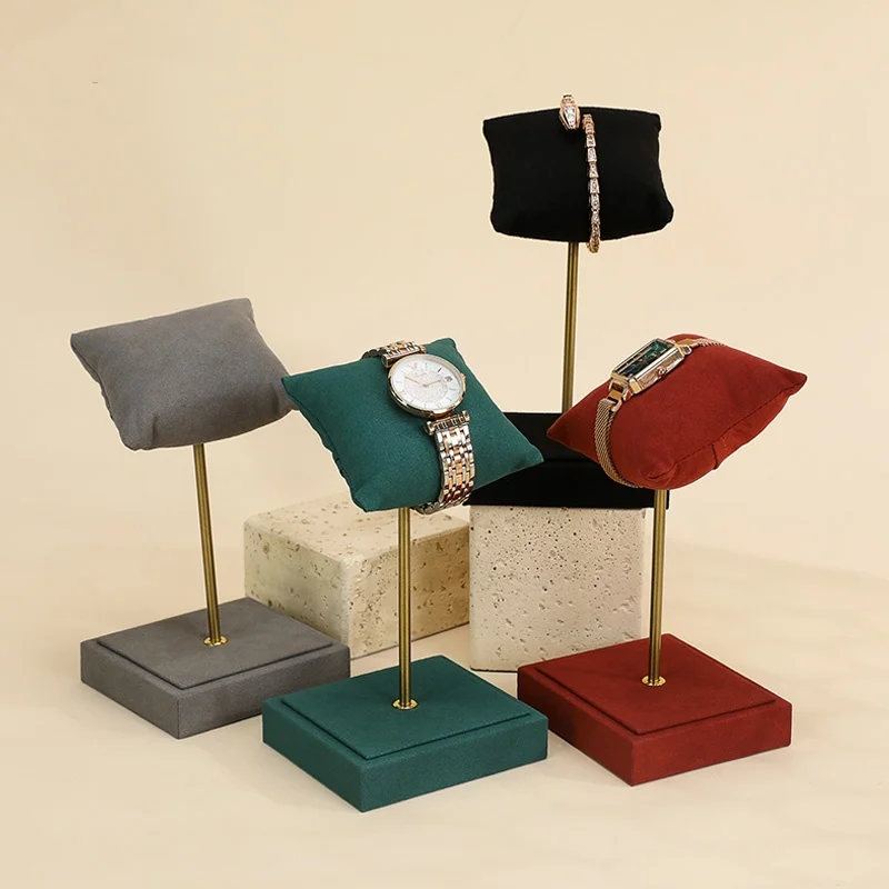 

Jewerly Show Stand Single Watch Stand Display with Microfiber Lining - Compact Watch Holder for Jewelry Stores Exhibits or Home