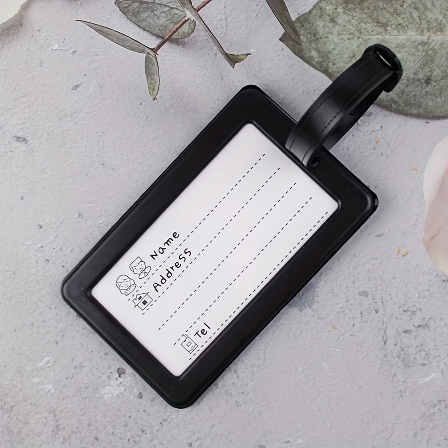 3pcs Soft Luggage Tags Boarding Pass Identification Tags for Trolley Cases, Anti-Lost Tags with Name, Address, ID Card Holder.
