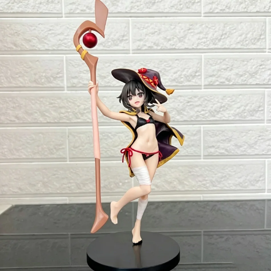 Anime God's Blessing on This Wonderful World 18cm Megumin Anime-Figur Niedliche Actionfigur PVC Magic Girl Modellpuppe Spielzeug