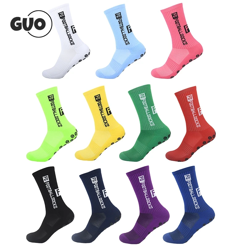 

New Style FS Football Socks Round Silicone Suction Cup Grip Anti Slip Soccer Socks Sports Men Women Baseball Rugby Socks