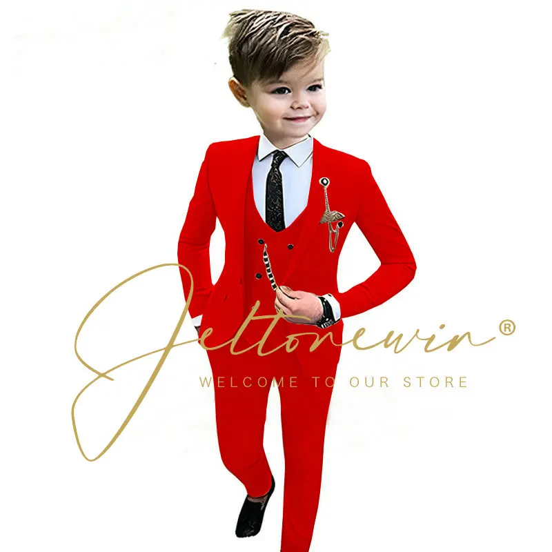 Boys Formal Wedding Suit Kids Prom Party Tuxedo Blazer Children\'s Day Pinao Performance Costume School Uniform Boys Suit