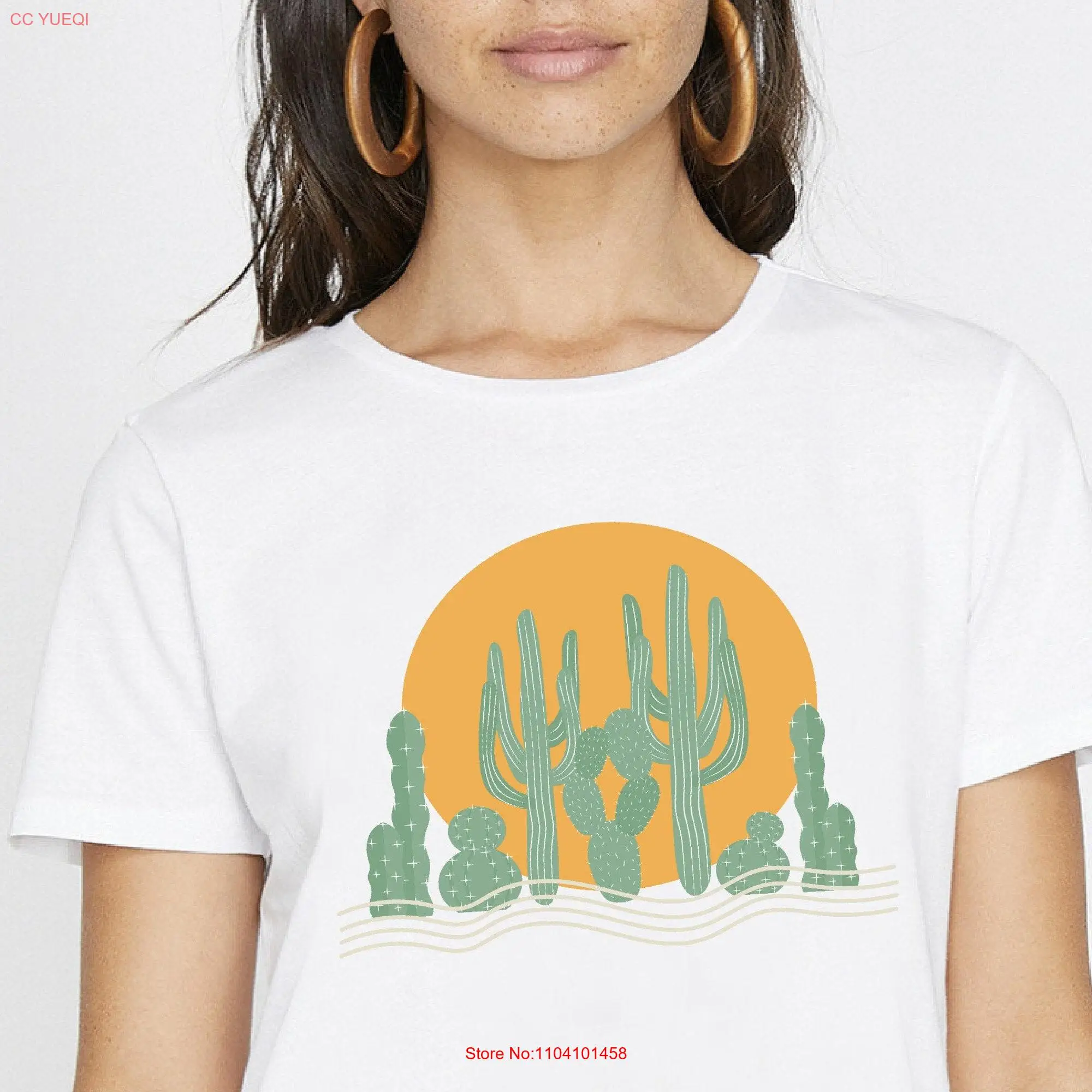 Cactus Desert Sun T Shirt Southwest Style SunseT Cacti long or short sleeves