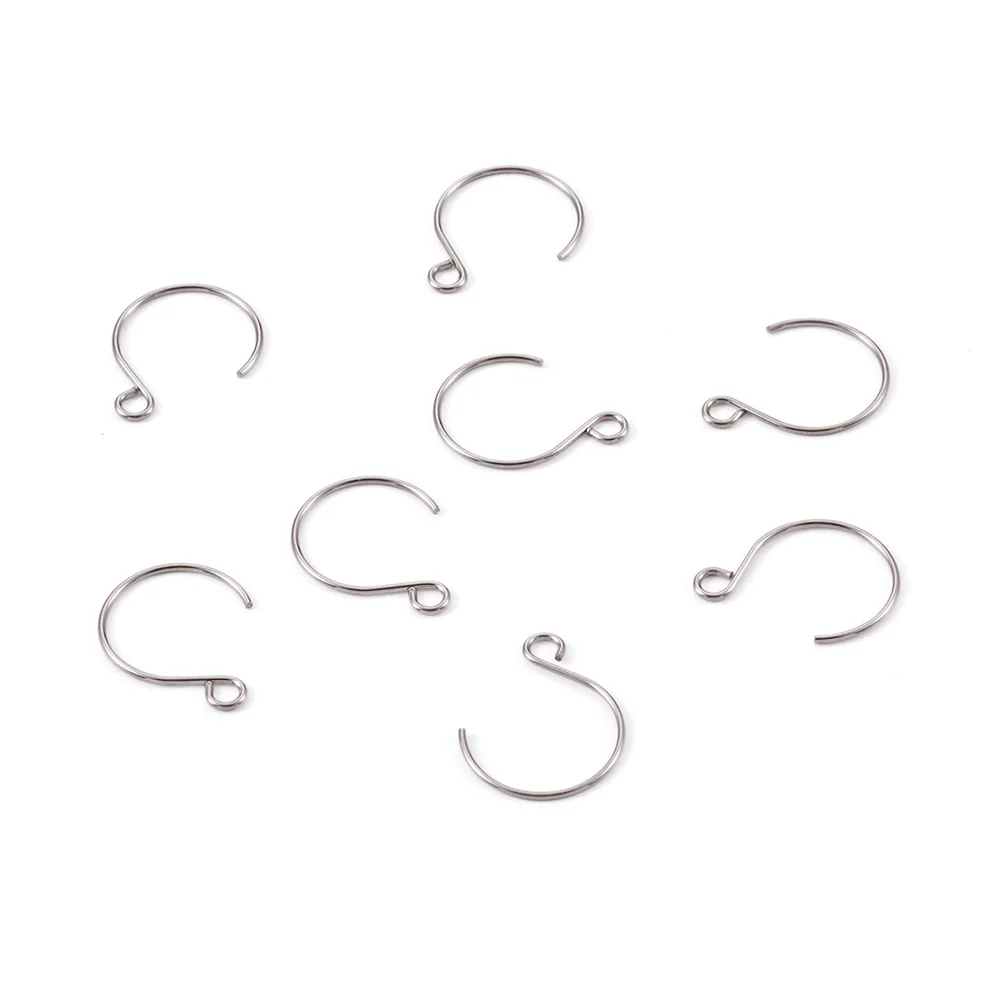 10pcs Vacuum Plating 304 Stainless Steel Earring Hooks 18.5x14x0.8mm, Hole: 2mm; Pin: 0.8mm F60