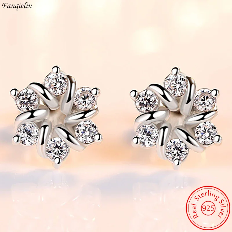 

Женские серьги-гвоздики из серебра 925 пробы