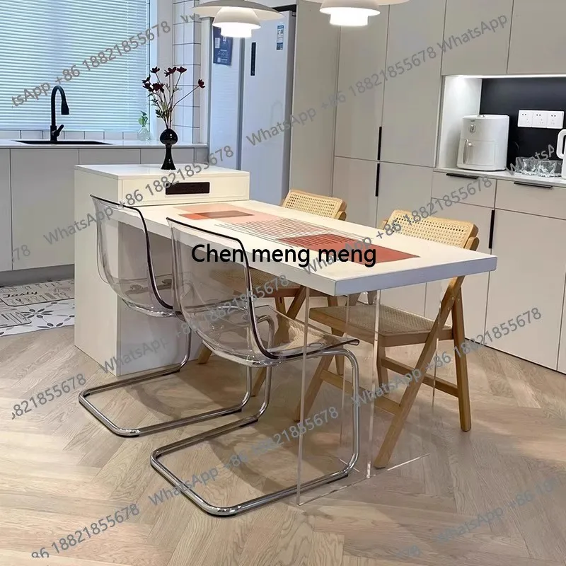 

Acrylic Modern Dining Table Luxury Living Room Lounge Designer Dining Table Office Kitchen Outdoor High Muebles Salon