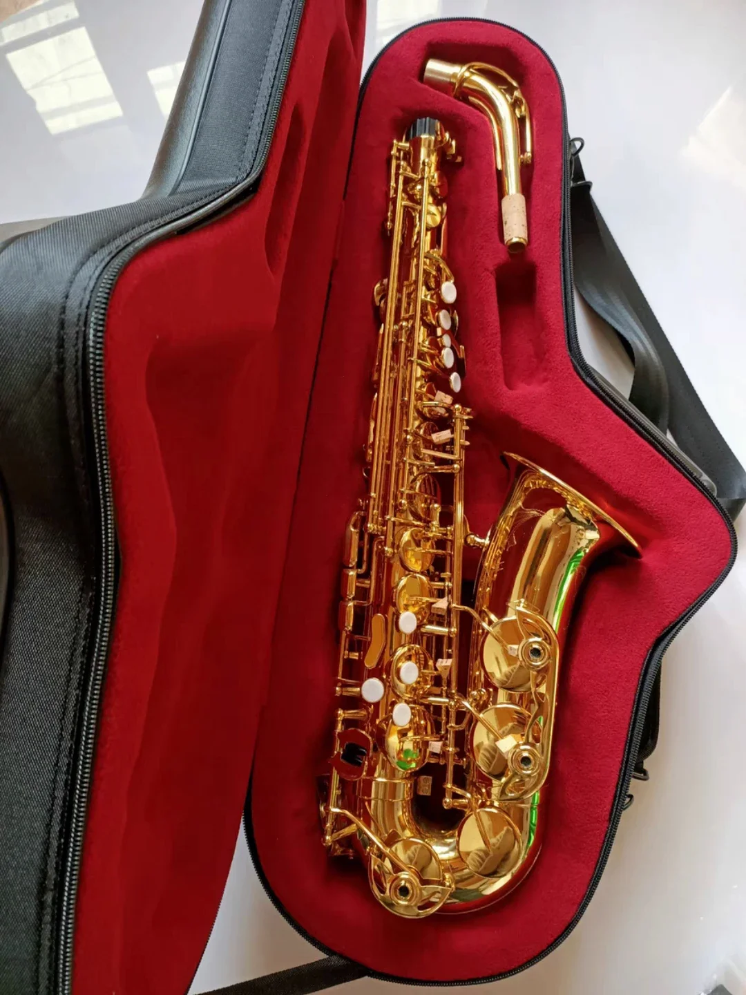 France 54 Original 1 :1 key type Alto Saxophone Eb lacquered gold Professional Alto Sax saxofone jazz instrumen with case