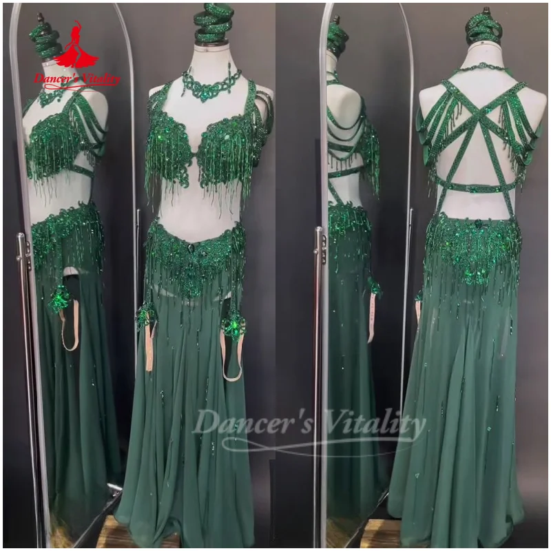 

BellyDance Set for Women Customized High-end Luxury Performance Costume Oriental Dance Competition Outfit Dancer's Vitality