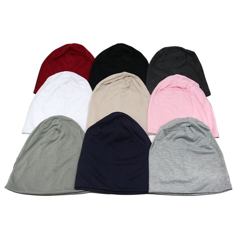 Women's Plain Color Beanie Spring Summer Casual Cotton Thin Solid Slouchy Beanies for Men Hip Hop Skullies Beanies Ladies Hat