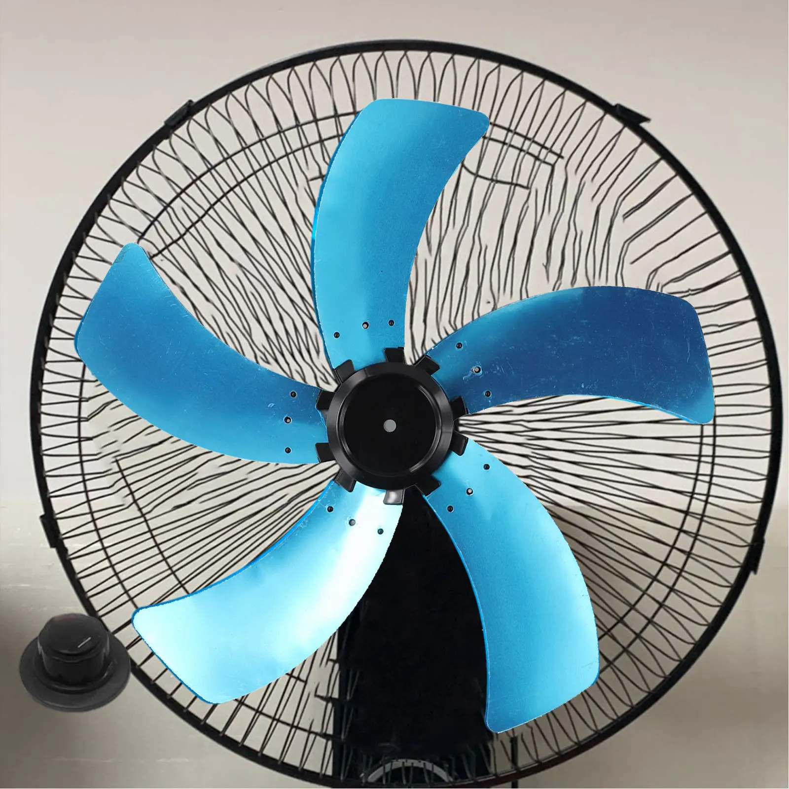 18 Inch Fan Blade Household Aluminum 5-blade Electric Fan Blade With Nut Cover Base High Temperature Resistance Low Noise - Image 2