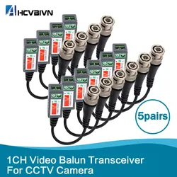 Transceptor pasivo Balun de vídeo CCTV, 10 piezas, 2000ft de distancia, UTP, Balun, BNC, Cable Cat5, CCTV, UTP, Balun de vídeo