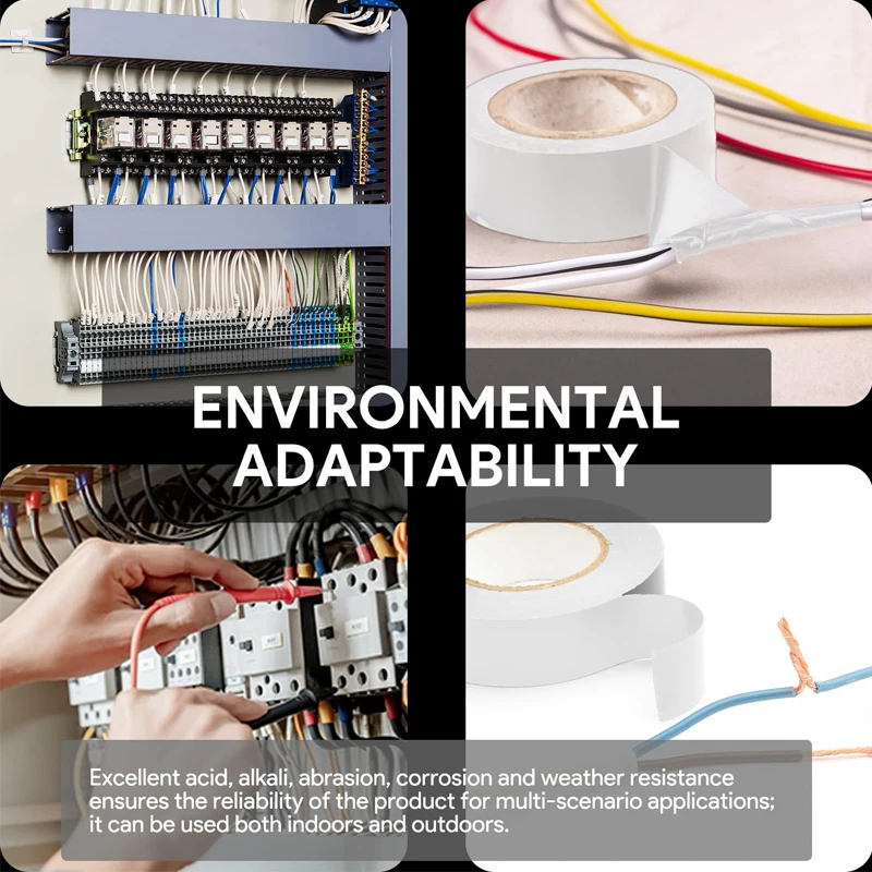 1/3/6Rolls Pita Isolasi Listrik Tahan Air Perekat Kuat Tahan Lama Mudah Dipakai Pita Listrik Tahan Suhu Tinggi Karet Vinil 33ft