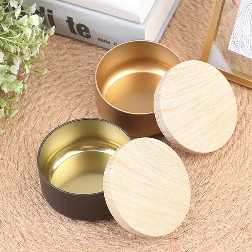 

2PCS Soy Wax C Jars Tinplate Storage Containers Wide Mouth Lids DIY Crafts Jewelry C Tea Leaf Can Storage Bottle