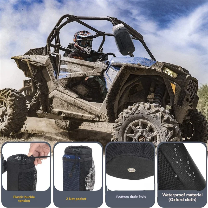 

Dependable-Motorcycle Cup Holder, Oxford Cloth Motorcycle Drink Holder, Water Bottle Holder For ATV/UTV, Scooters, Bicycles