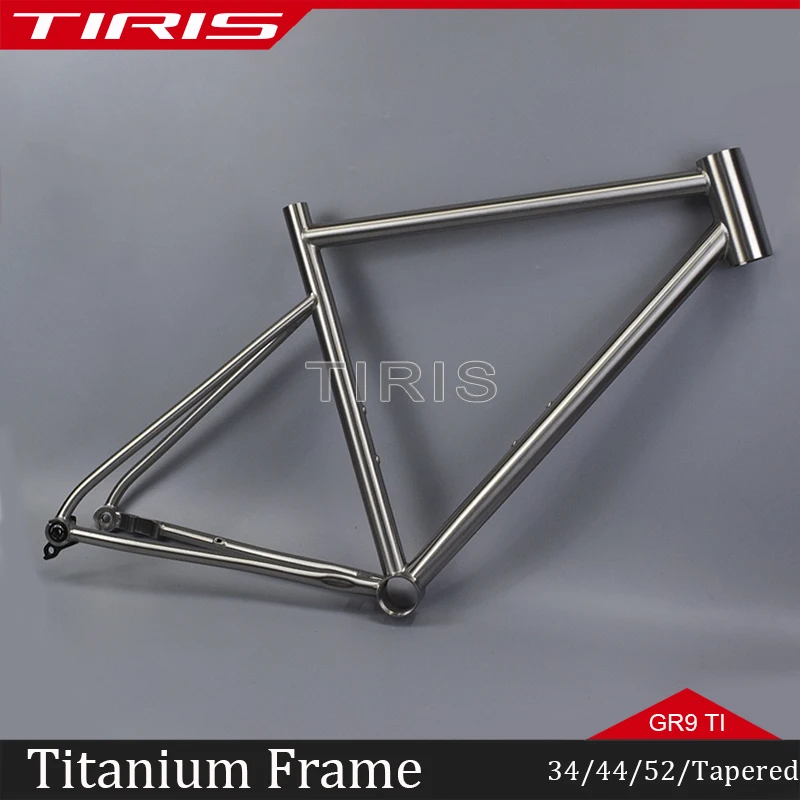 TIRIS-DR6 Titanium Road Frame, Full Internal Wiring, Disc /Rim Brake, Riding Thr- axle, Custom