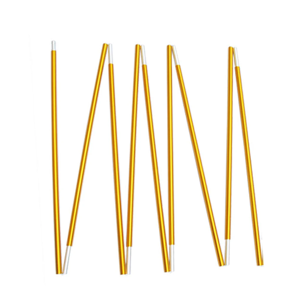 

2pcs Tent Poles Aluminum Alloy Camping Rod Foldable Lightweight Durable Portable Hiking Supplies Metal Sticks Tent Accessories