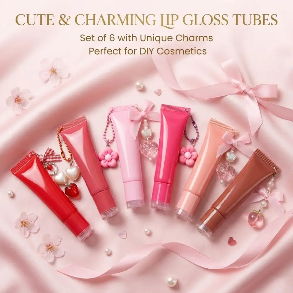With Flower Pendant Portable Cosmetic Container Refillable Travel Bottle Squeeze-type Sub-Bottling Bottle Leak-Proof 15ml