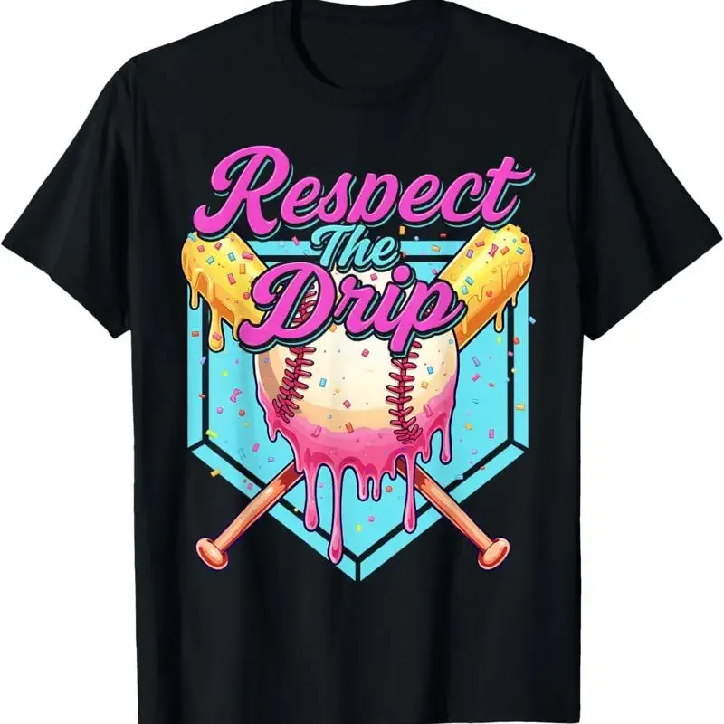 Baseball Drip Boys Home Plate Youth Sports Respect The T Shirt