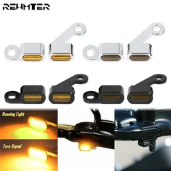 Motorcycle Mini Turn Signal Indicators LED Amber E Mark Lights Running Lamp For Harley Sportster 04-20 XL 72 48 883 1200 Iron