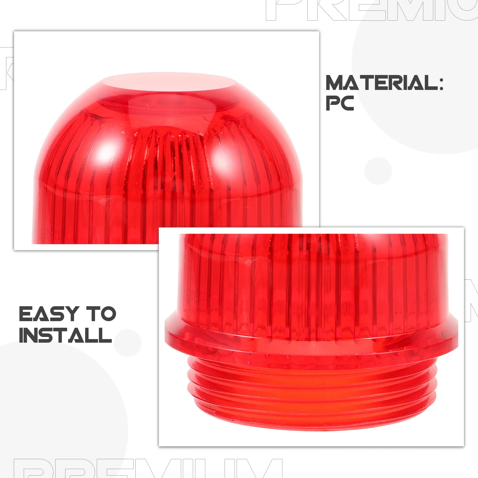 Reliable Plastic Warning Lamp Cover Shell Replacement for Signal Warning Lights Emergency Light Parts Waterproof Robust
