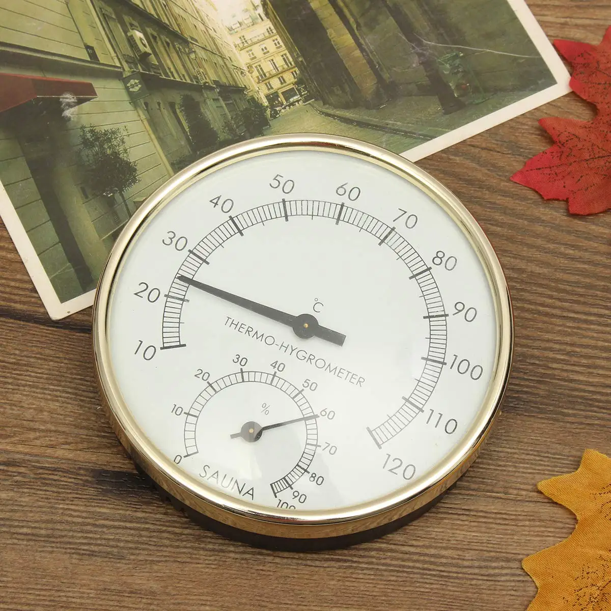 1Pcs Sauna Sanitarium Hygrothermograph Multipurpose Thermometer Hygrometer for Sauna Steam Room Pools Hot Tubs Supplies